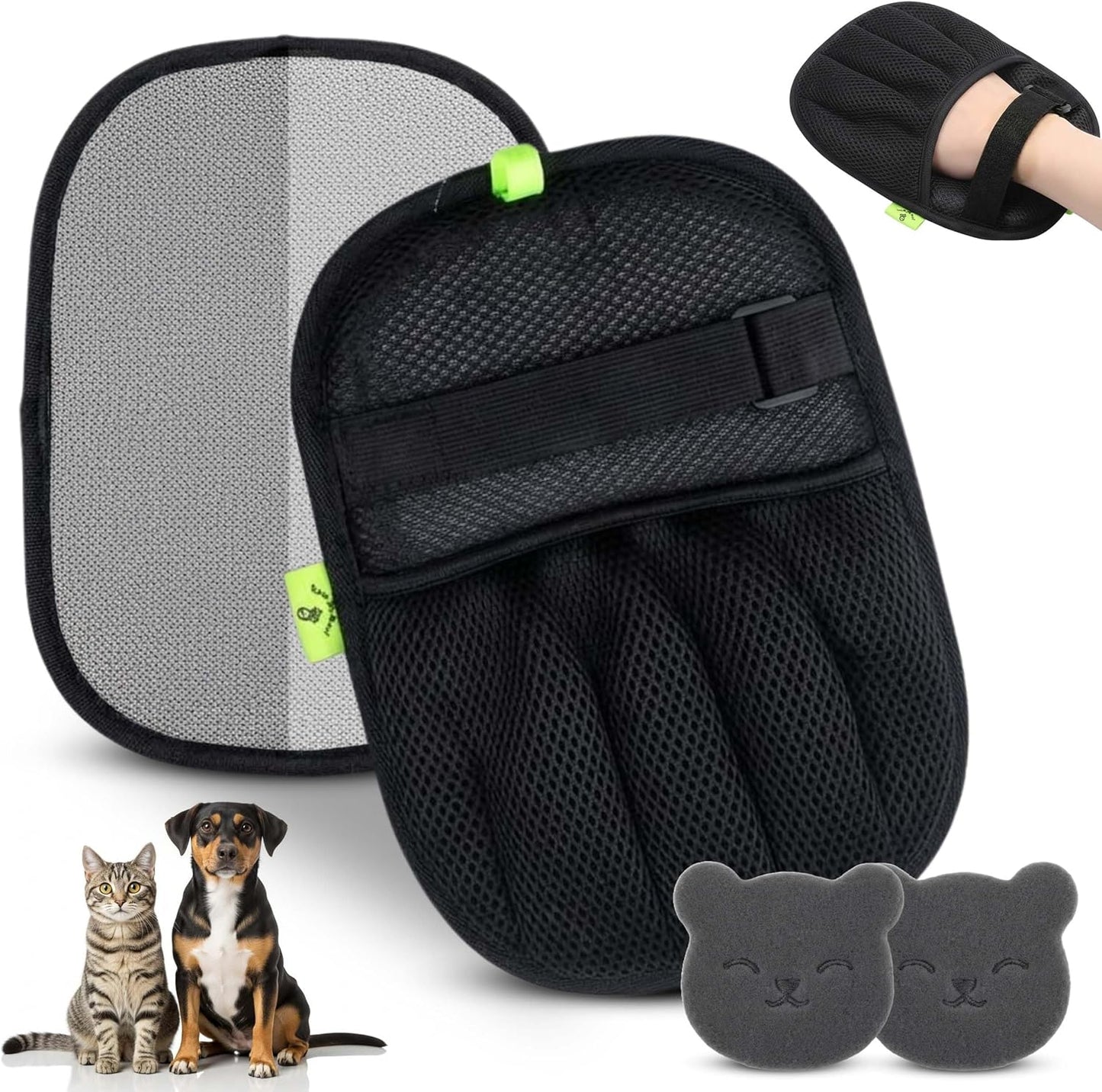 Pet Hair Removal Glove for Cats & Dogs, Five-Finger