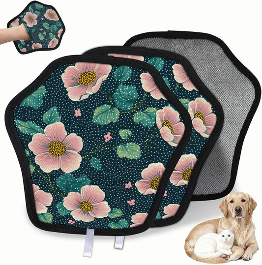 Pet Hair Removal Glove for Dogs Cats Reusable Washable Set
