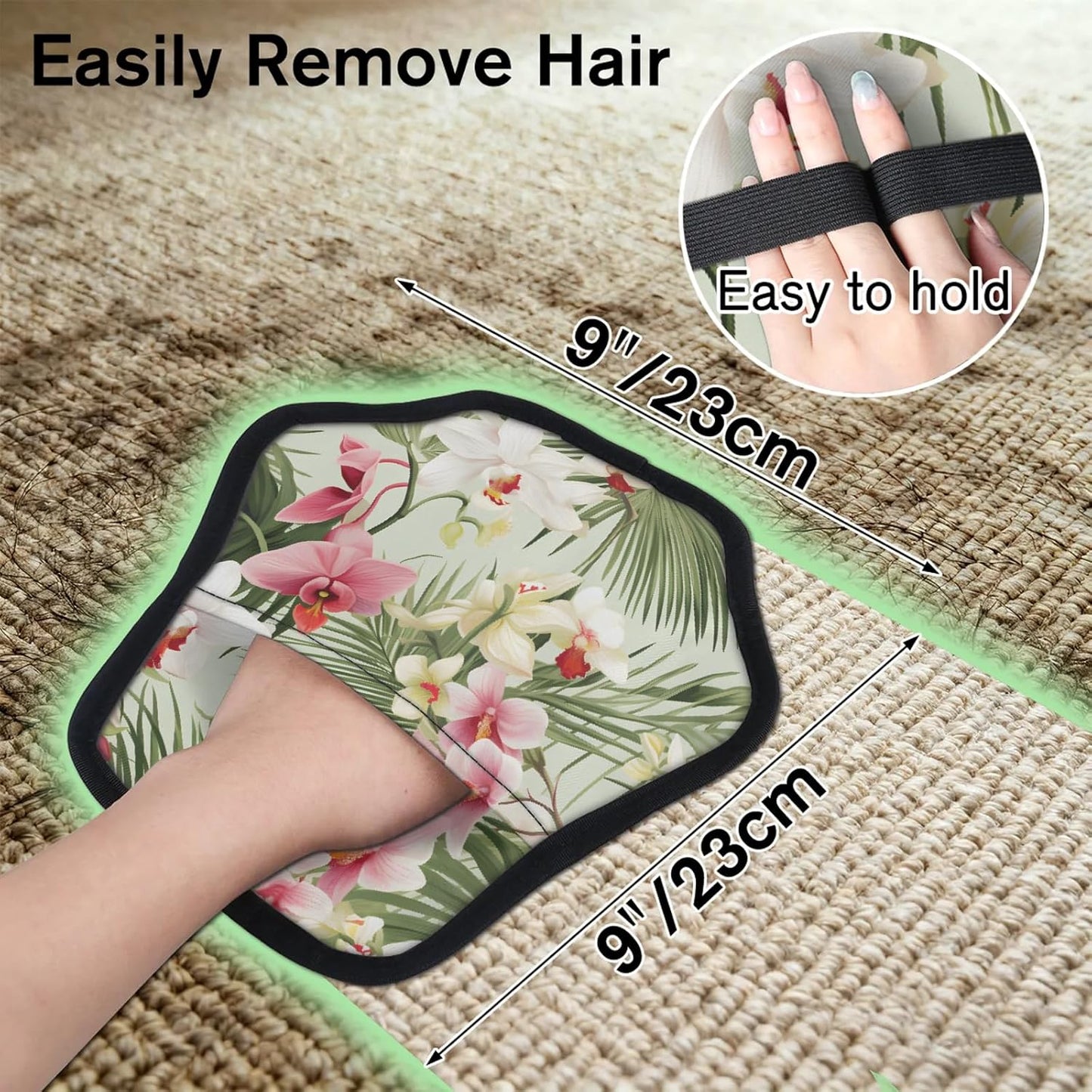 Tropical Palm Tree Flower 2Pcs Electrostatic Reusable Pet