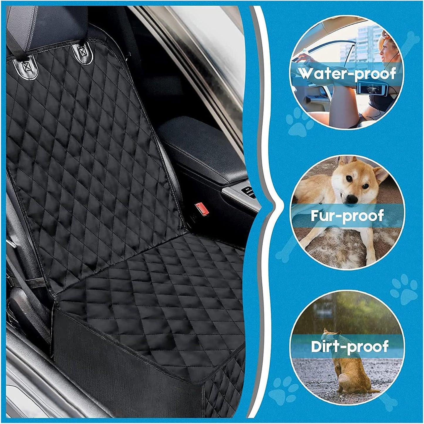 Front Dog Car Seat Cover, Scratchproof Dog Seat Covers Pet