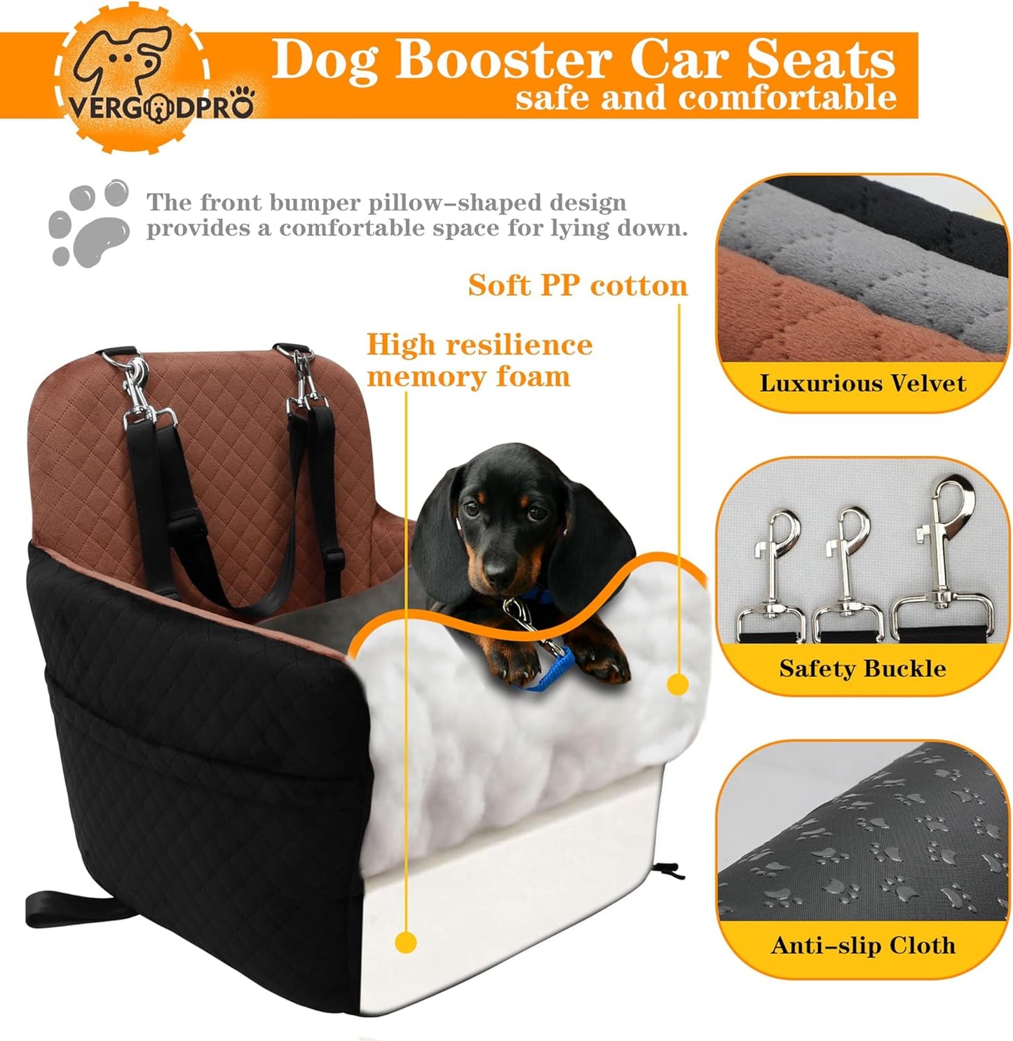 Dog Car Seat for Small Medium Dogs,Portable Pet Booster