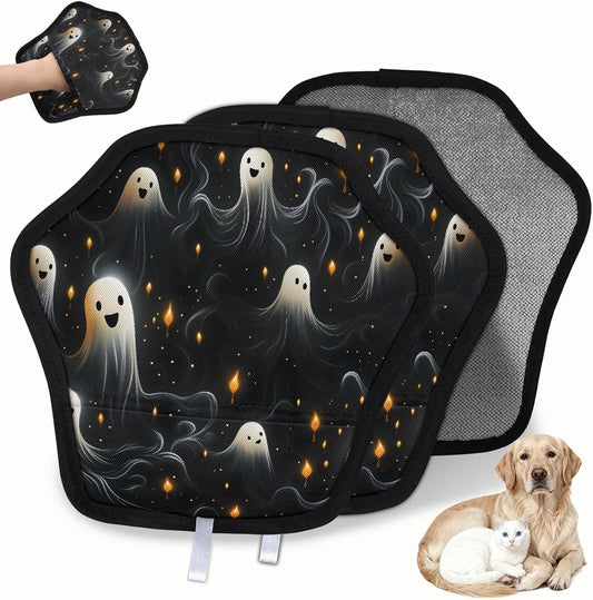 Funny Ghost Halloween 2Pcs Electrostatic Reusable Pet Hair