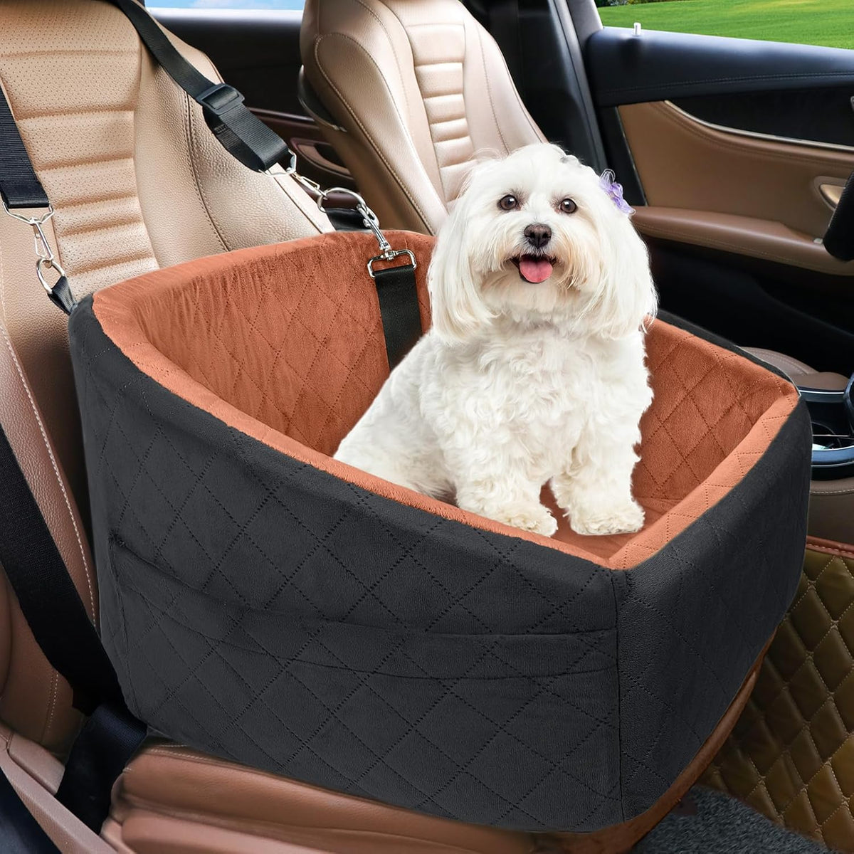 Dog Car Seat for Small Medium Dogs,Detachable Washable Dog