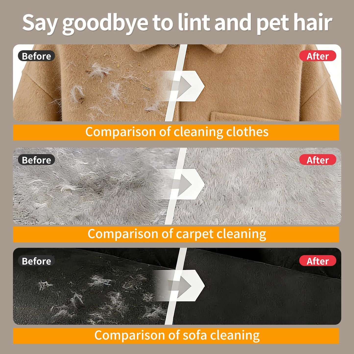 2 Pack Pet Hair Removal Glove for Dogs&Cats - Electrostatic