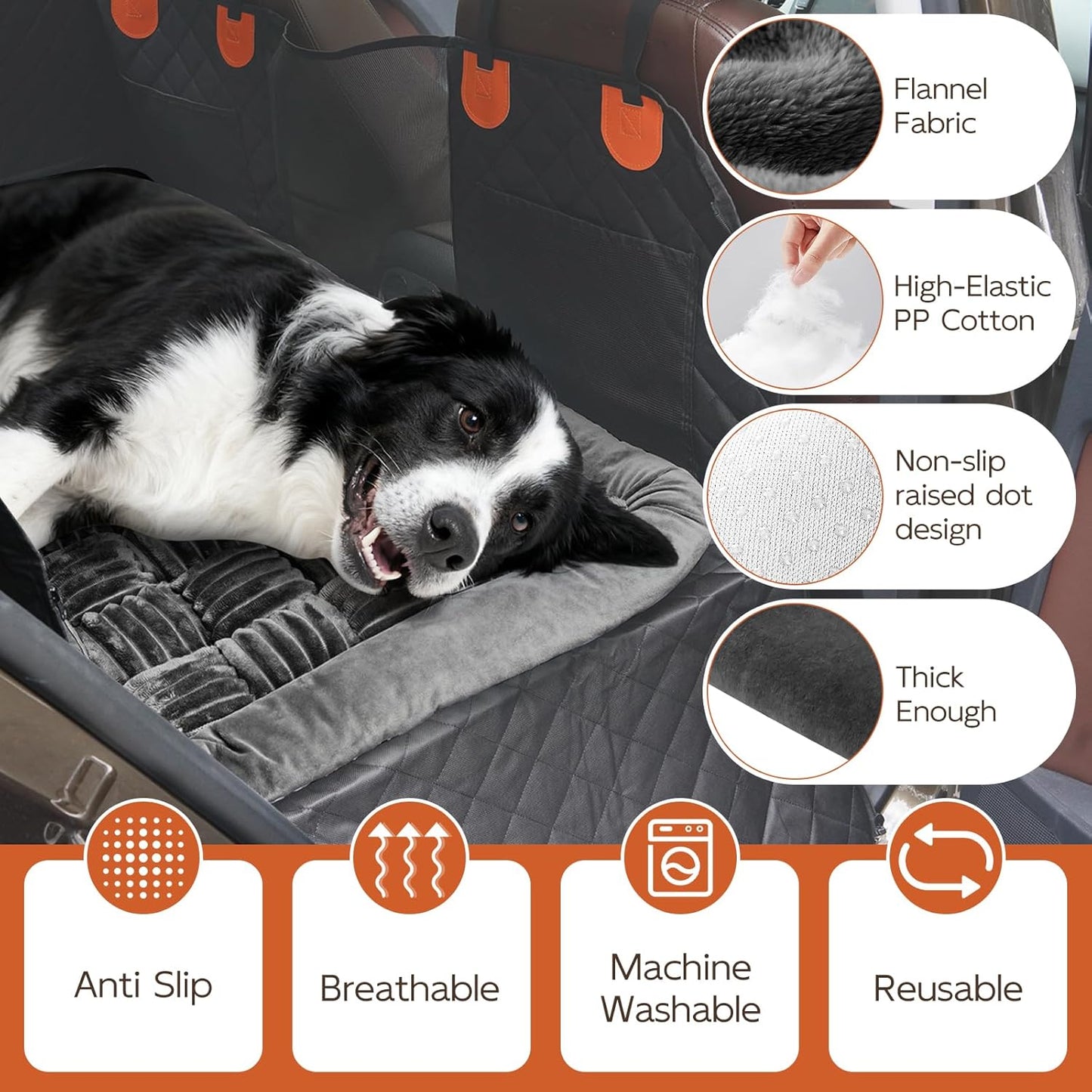 Backseat Pet Bed Mat, Dog Bed for Cars, Fit for Backseat