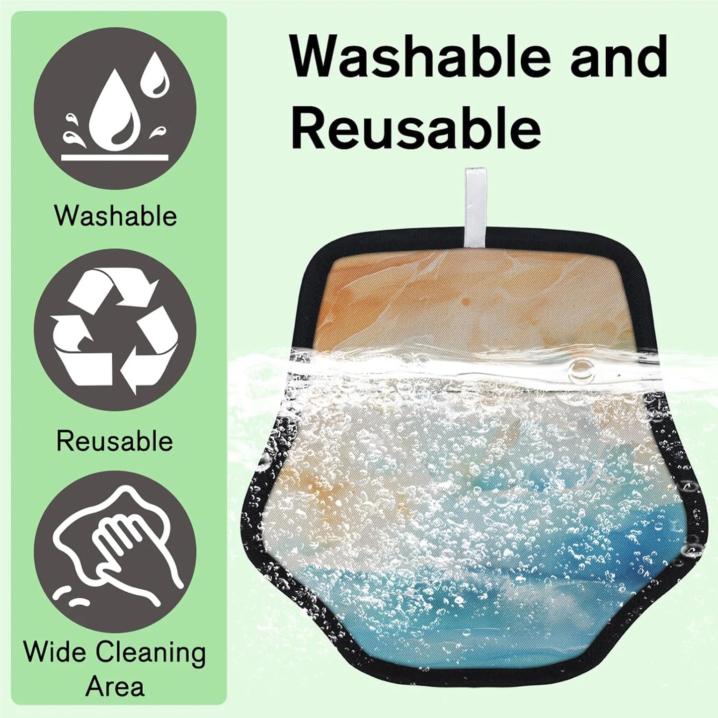 Ocean Beach Coastal Seaside 2Pcs Electrostatic Reusable Pet