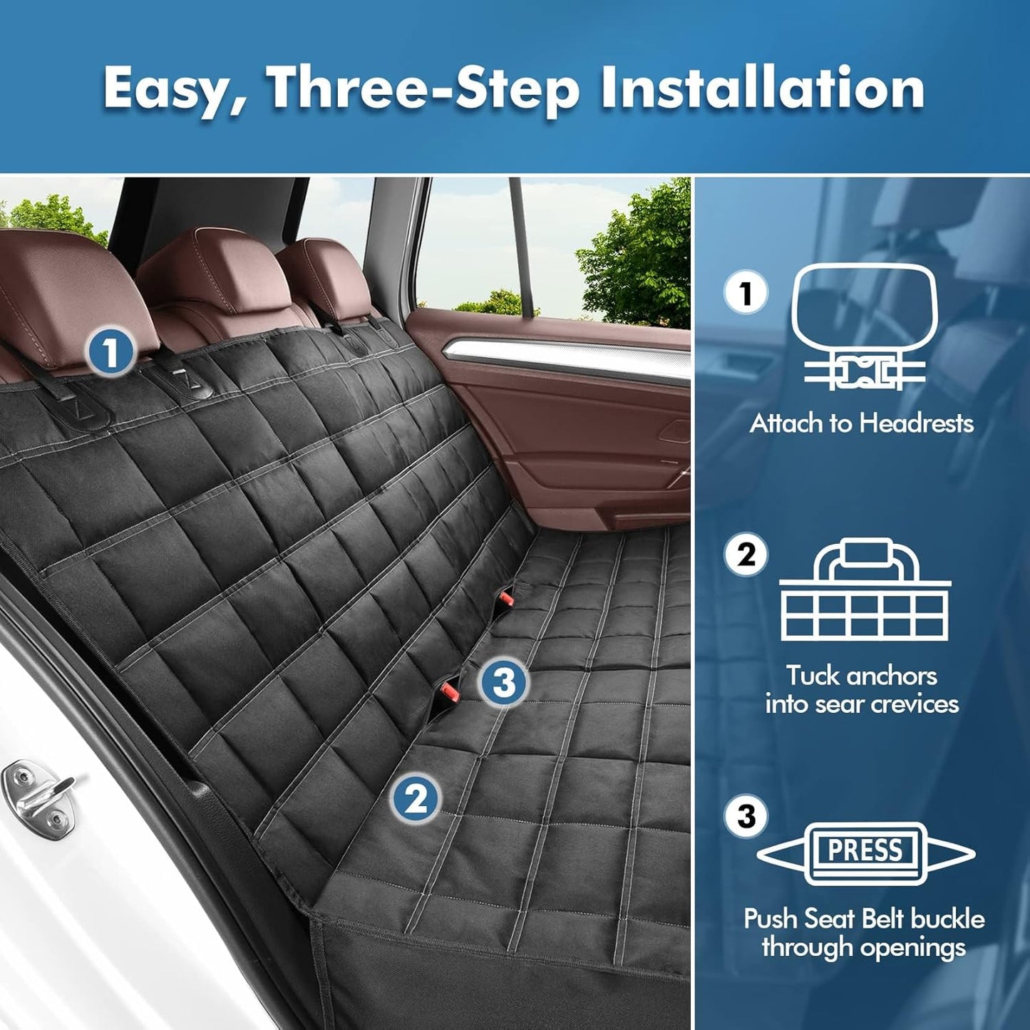 Dog Car Seat Cover for Toyota Camry XSE/XLE/SE/LE/Hybrid