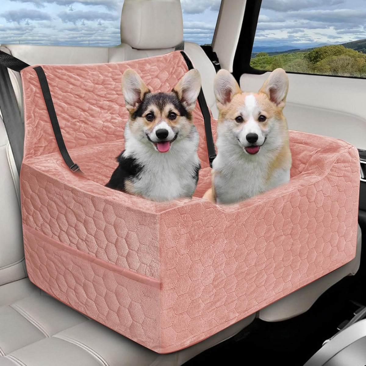 Dog Car Seat for Medium/Large Dog Booster Seat Under 60 lbs