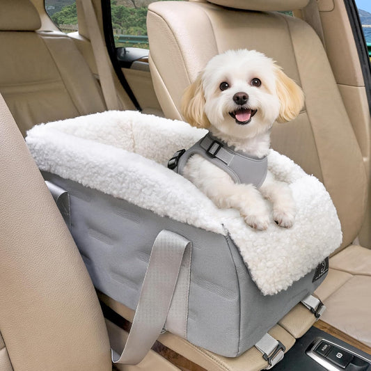 Center Console Dog Car Seat for Small Dogs Under 12 lbs –