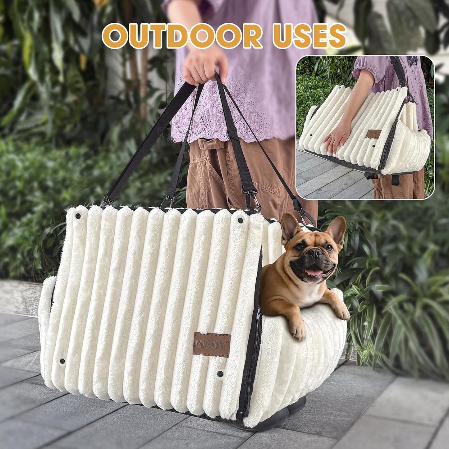 6-in-1 Dog Car Seat for Small/Medium Dogs up to 25 lbs