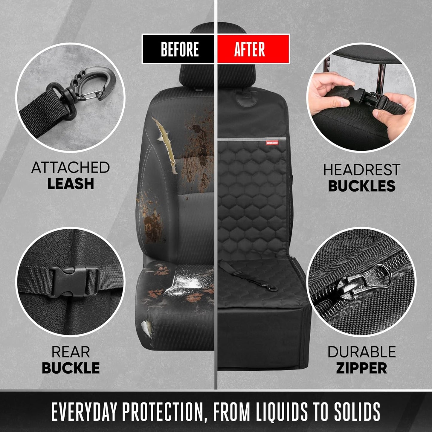 Dog Car Seat - 2 in 1 Waterproof Foldable Bucket Style