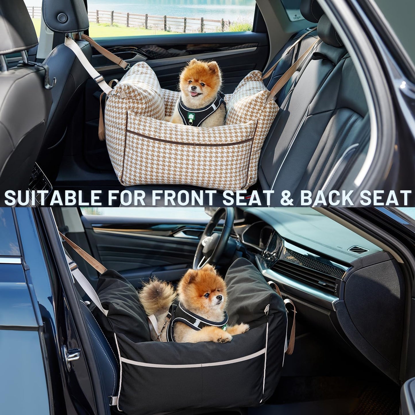 Dog Car Seat for Small Dogs - Waterproof Pet Booster Seat