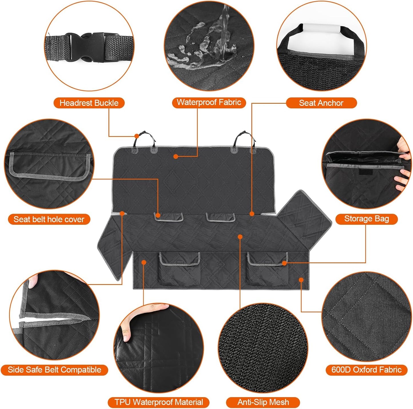 Dog Car Seat Cover Compatible with Full-Size Truck, Ford
