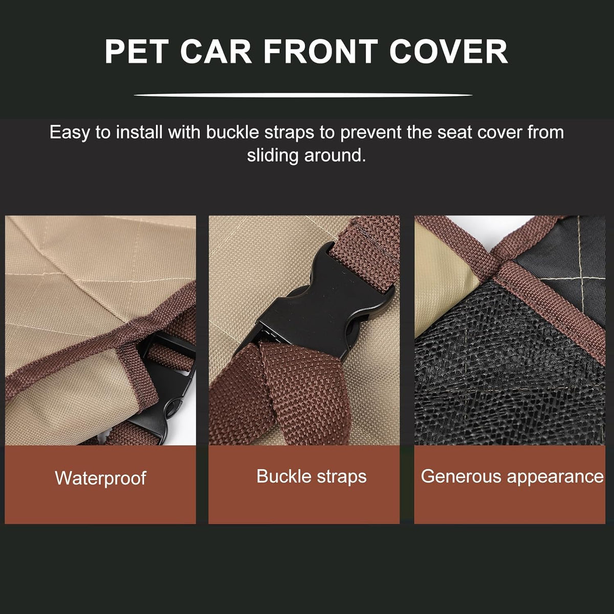 Pet Car Front Seat Cover for Dogs Waterproof Sturdy Dog Mat