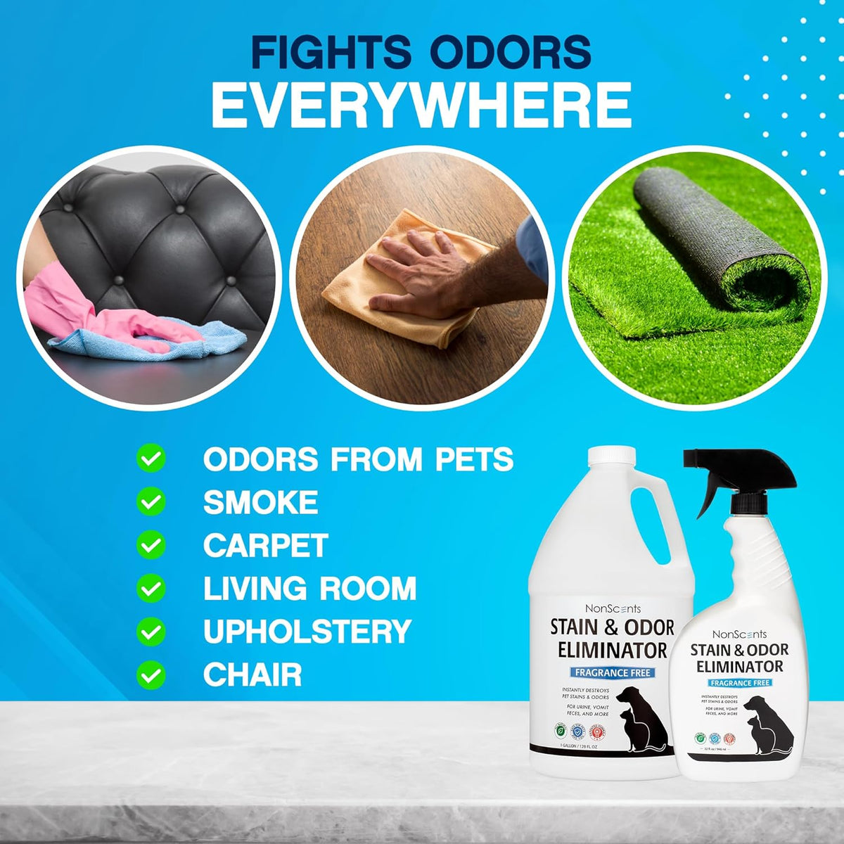 Stain & Odor Eliminator - Pet Odor & Stain Remover for Dog