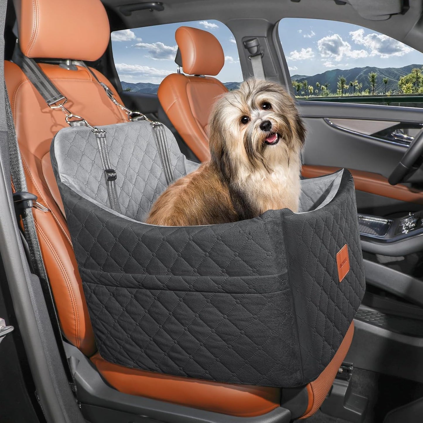 Dog Car Seat for Small Medium Dogs,Detachable Washable Dog