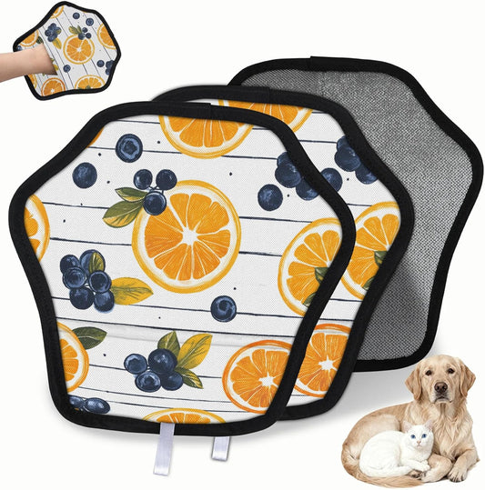 Lovely Lemon Blueberry 2Pcs Electrostatic Reusable Pet Hair