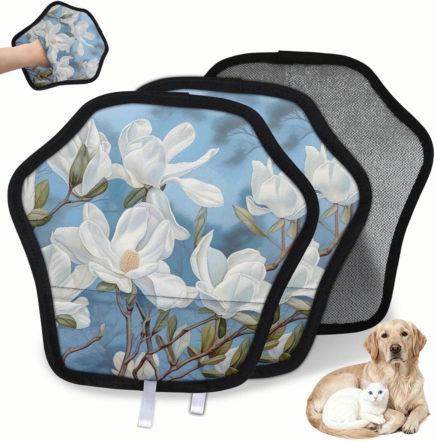 Pet Hair Removal Glove for Dogs Cats Reusable Washable Set