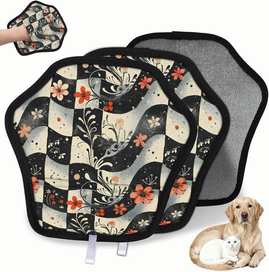 Pet Hair Removal Glove for Dogs Cats Reusable Washable Set