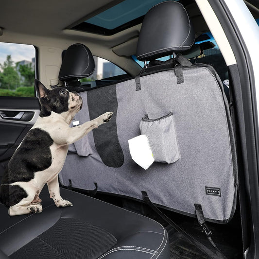 Dog Car Barrier Vehicle Pet Barrier Backseat Mesh Dog Car