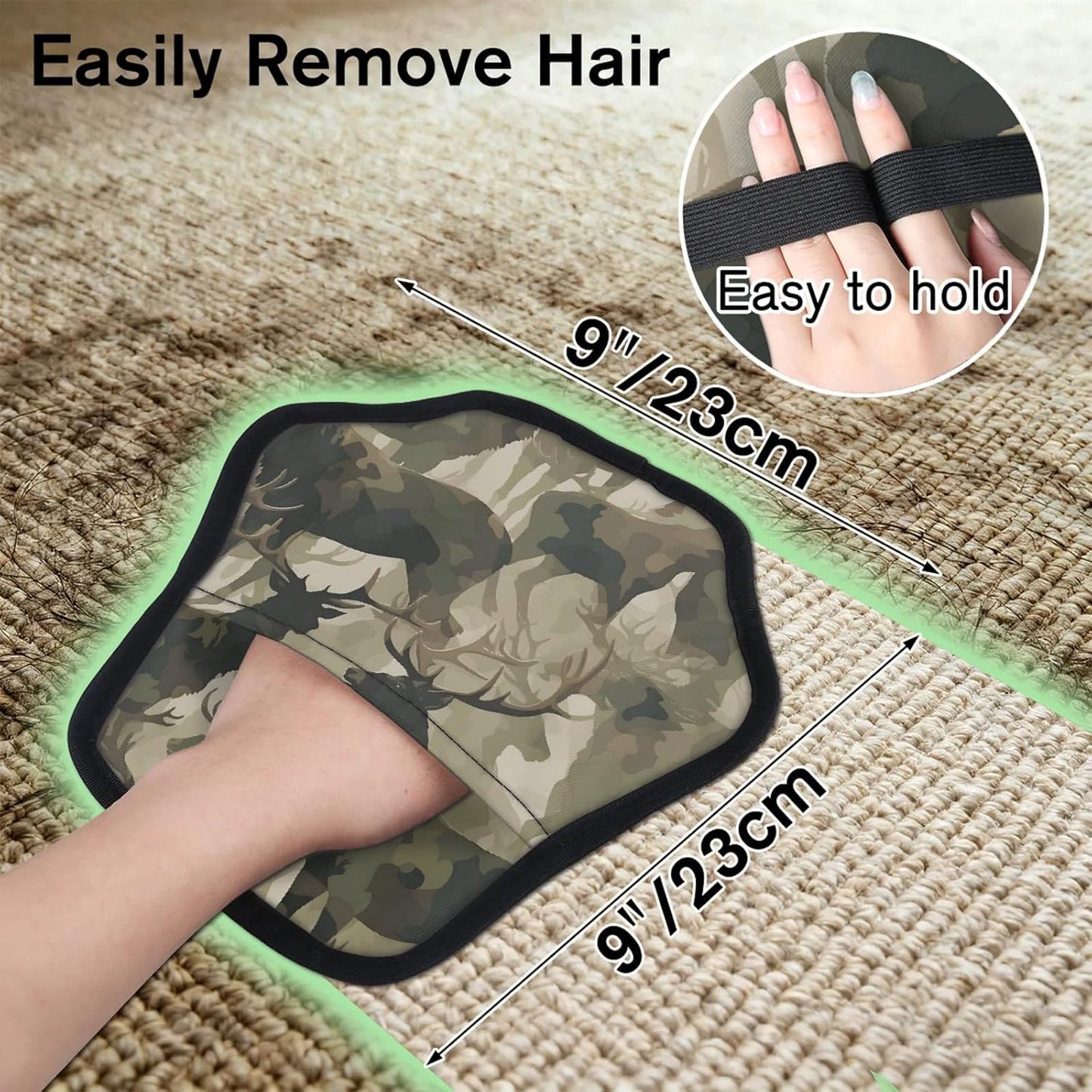 Camouflage Deer 2Pcs Electrostatic Reusable Pet Hair