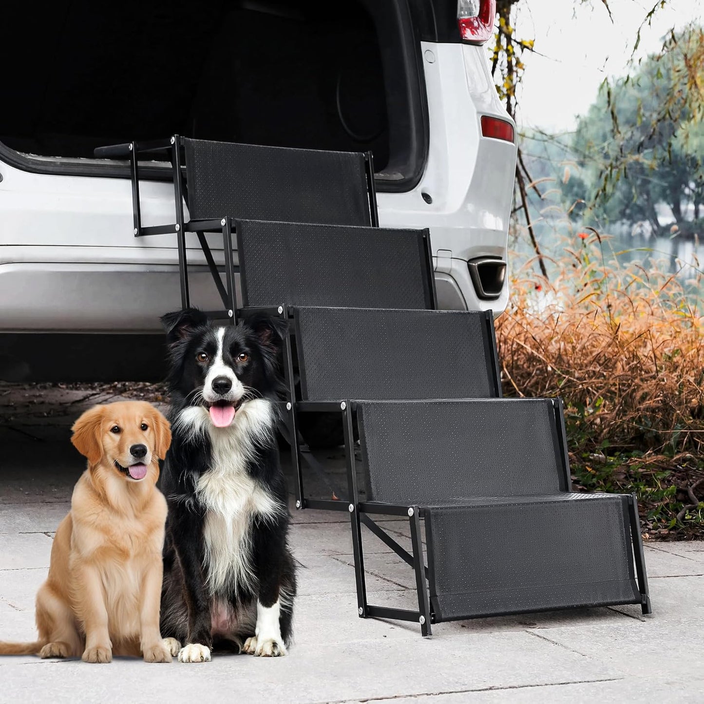 Dog ramp, 5-Step Dog ramps for Large Dogs with Non-Slip