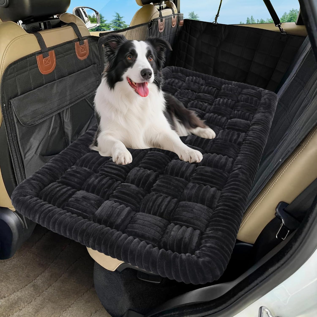 Dog Car Bed Mat, Non-Slip Backseat Extender Pet Blanket