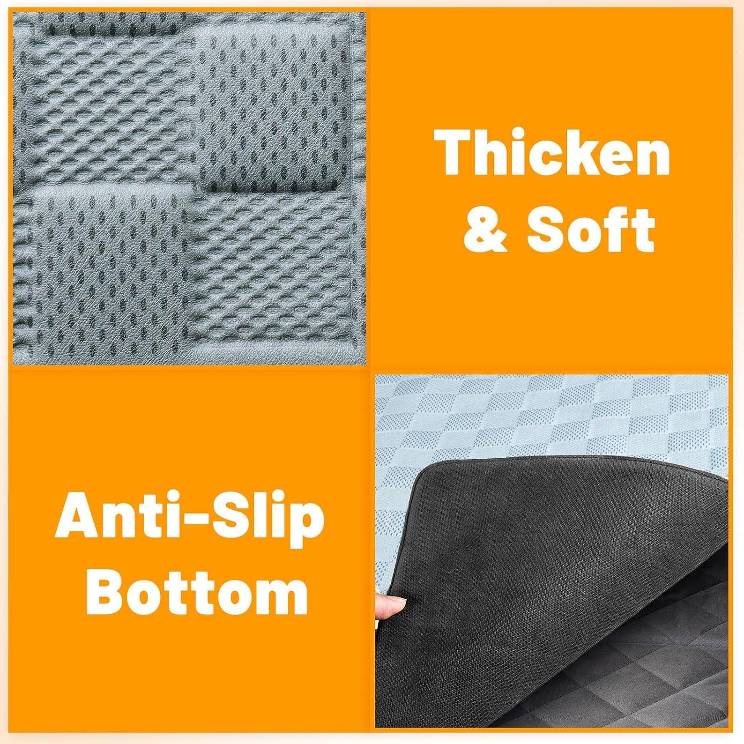 Non-Slip Pet Bed Mat for Back Seat Extender, Hair Resistant