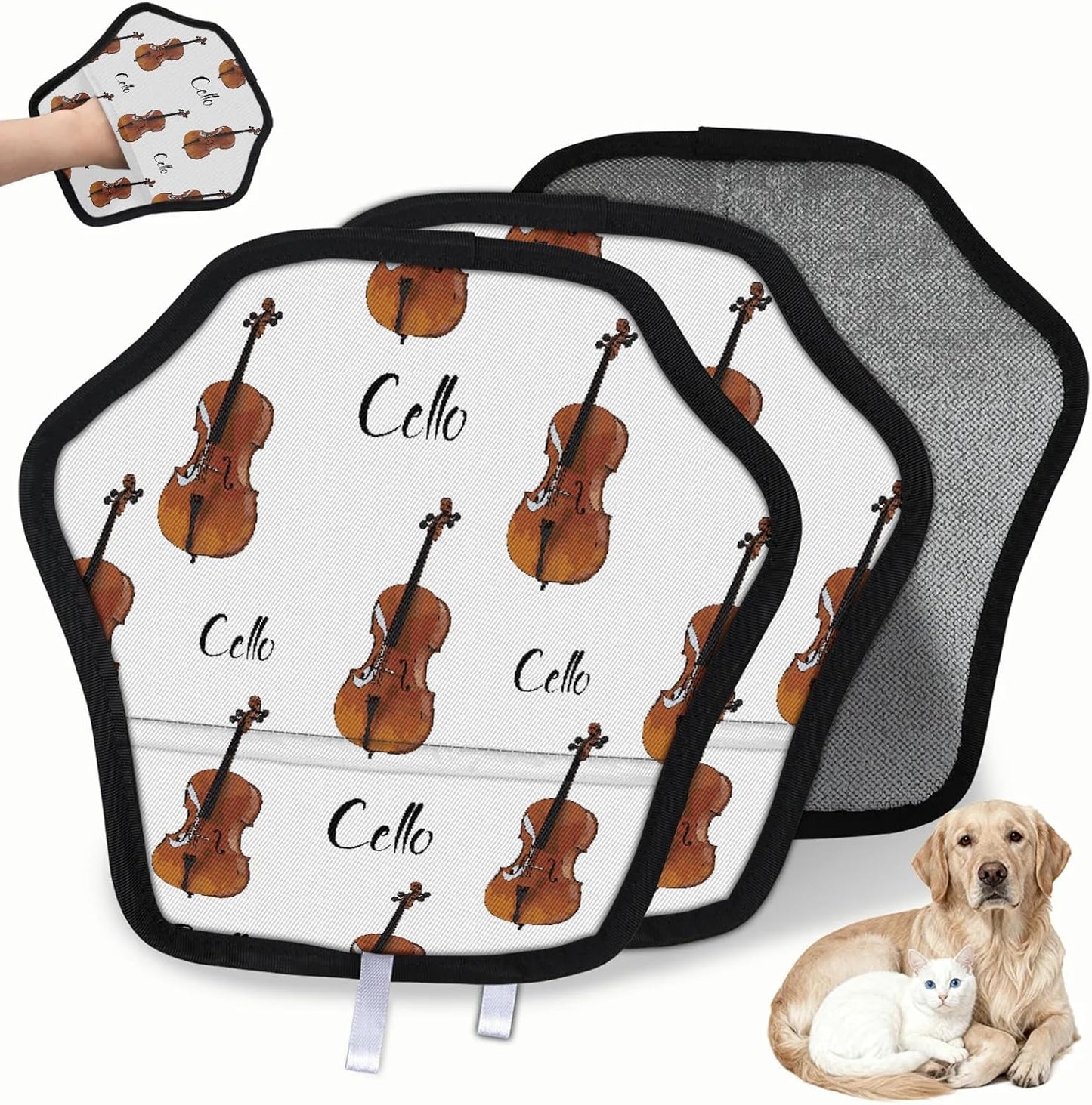 Pet Hair Removal Glove for Dogs Cats Reusable Washable Set