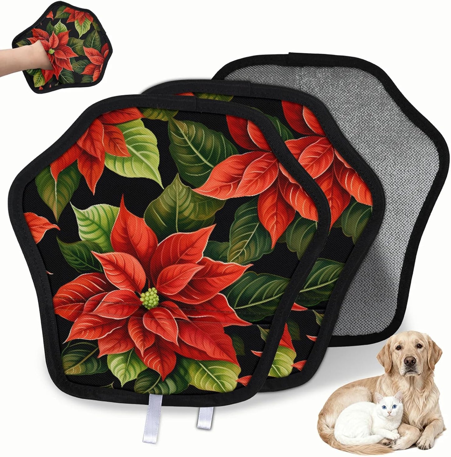 Pet Hair Removal Glove for Dogs Cats Reusable Washable Set