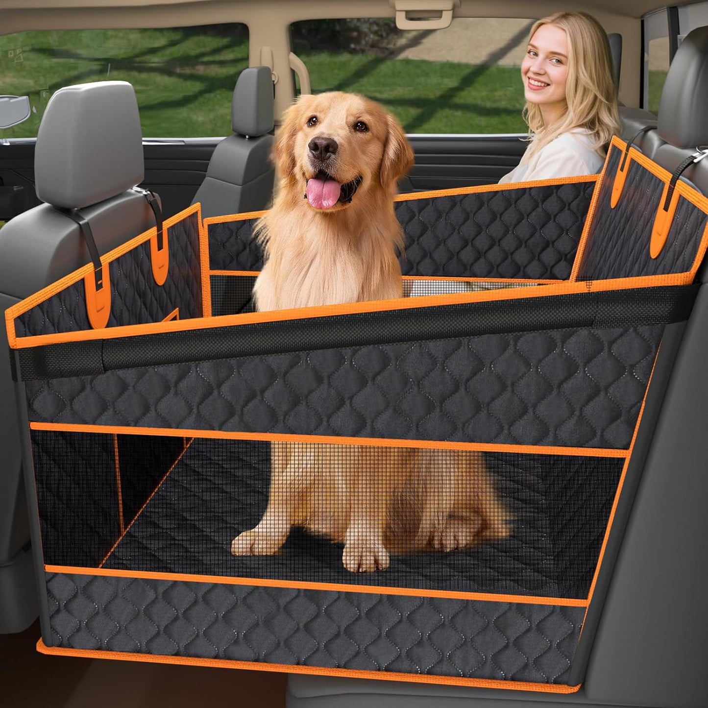 Dog Car Seat, Extra Stable Backseat Extender for Dogs with
