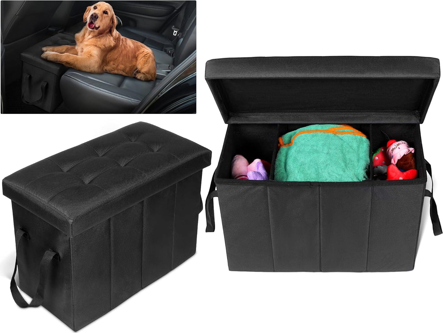 Car Back Seat Extender for Dogs up to 300lbs Car Seat