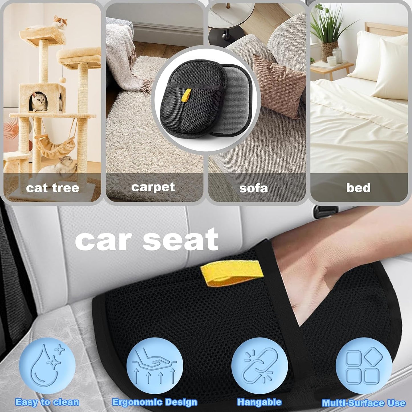 Pet Hair Remover Gloves for Dogs, Upgraded Electrostatic