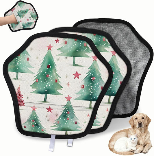 Christmas Xmas Tree 2Pcs Electrostatic Reusable Pet Hair