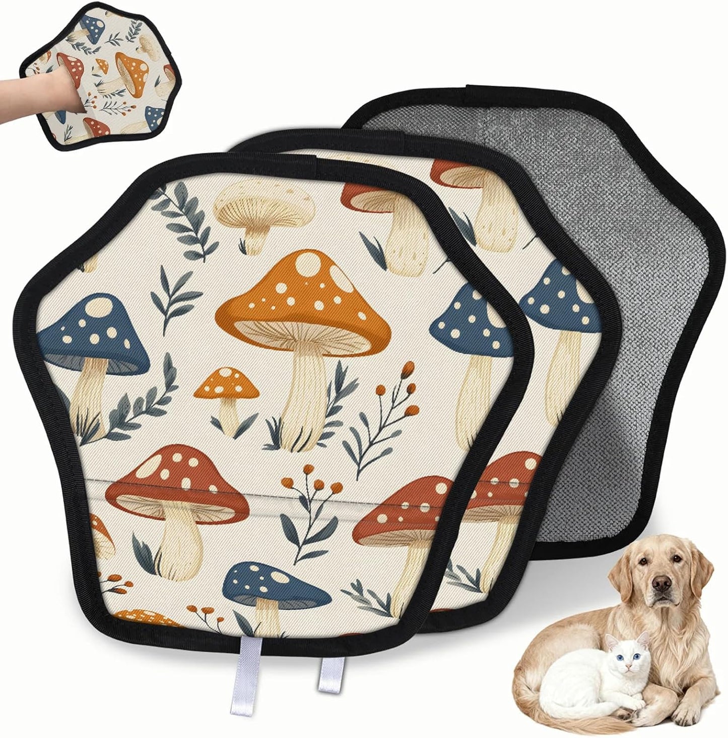 Pet Hair Removal Glove for Dogs Cats Reusable Washable Set