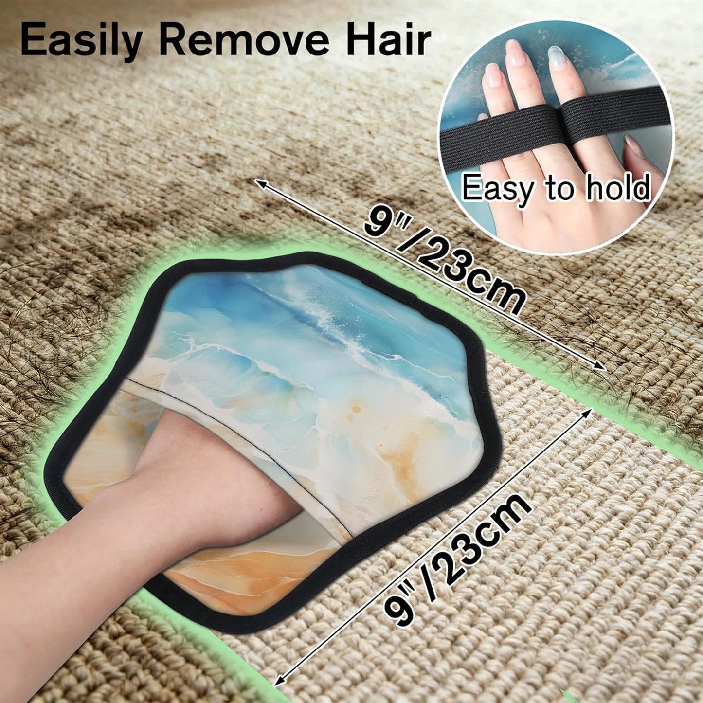 Ocean Beach Coastal Seaside 2Pcs Electrostatic Reusable Pet