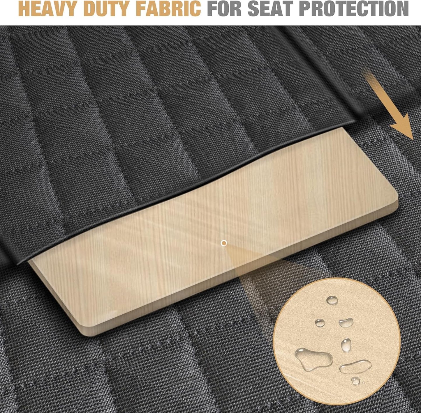 400LBS Hard Bottom Dog Car Hammock - Waterproof Dog Seat