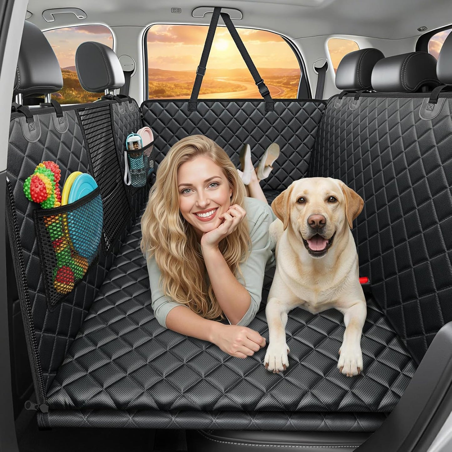 2026 Upgraded Back Seat Extender for Dogs - Large Hard