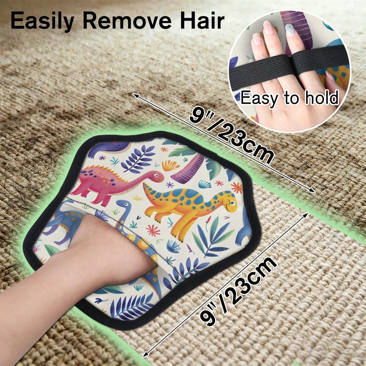 Lovely Dinosaurs 2Pcs Electrostatic Reusable Pet Hair