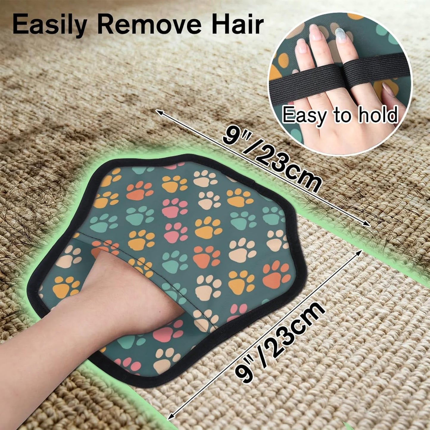 Dog Puppy Paws 2Pcs Electrostatic Reusable Pet Hair Removal