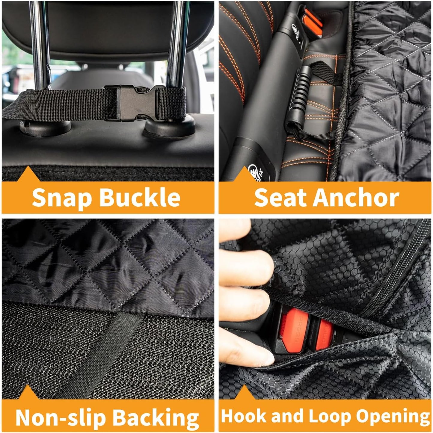Dog Car Seat Cover for Back Seat Pet Cover for Dogs