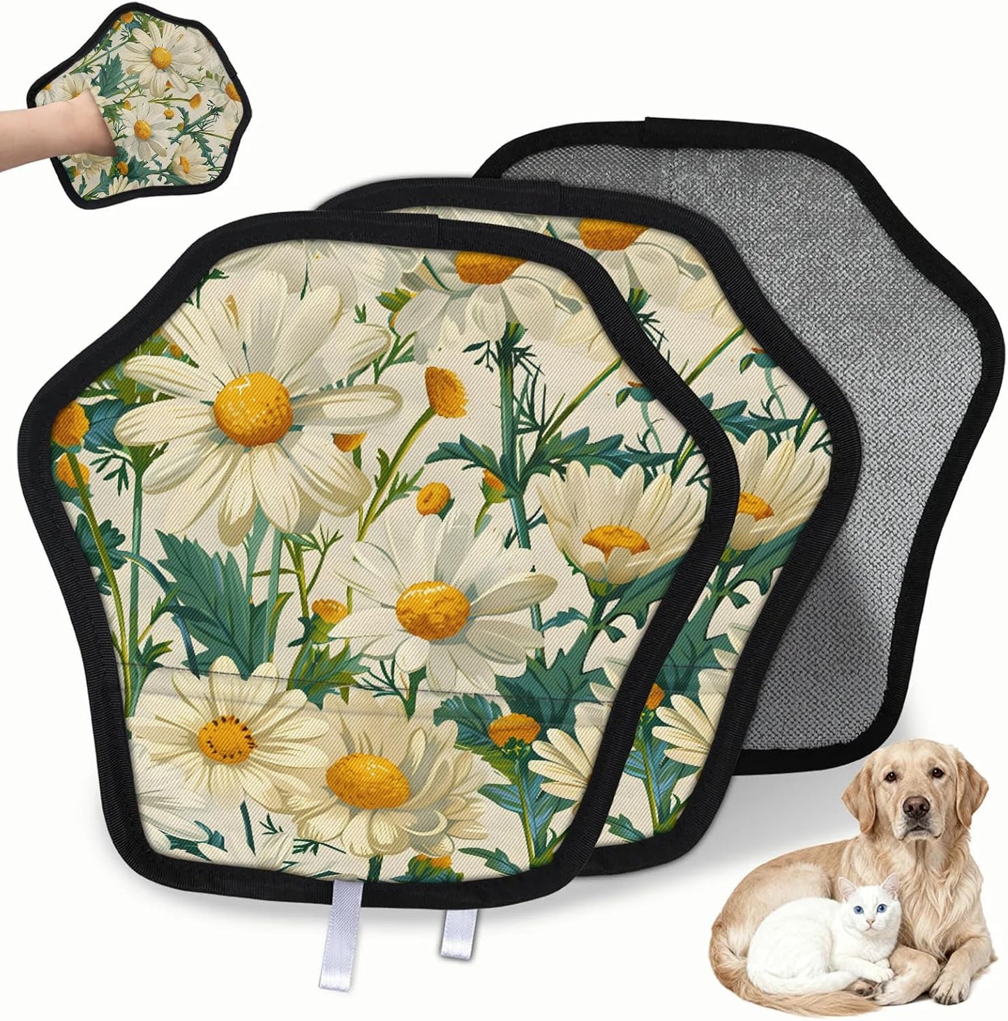 Pet Hair Removal Glove for Dogs Cats Reusable Washable Set