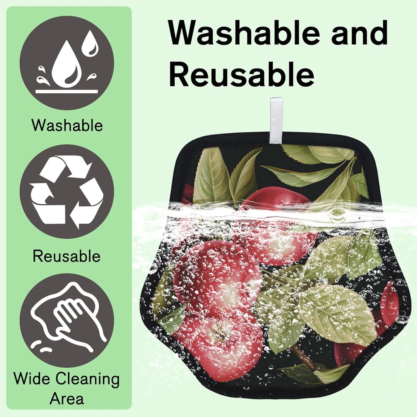 Red Fruit 2Pcs Electrostatic Reusable Pet Hair Removal