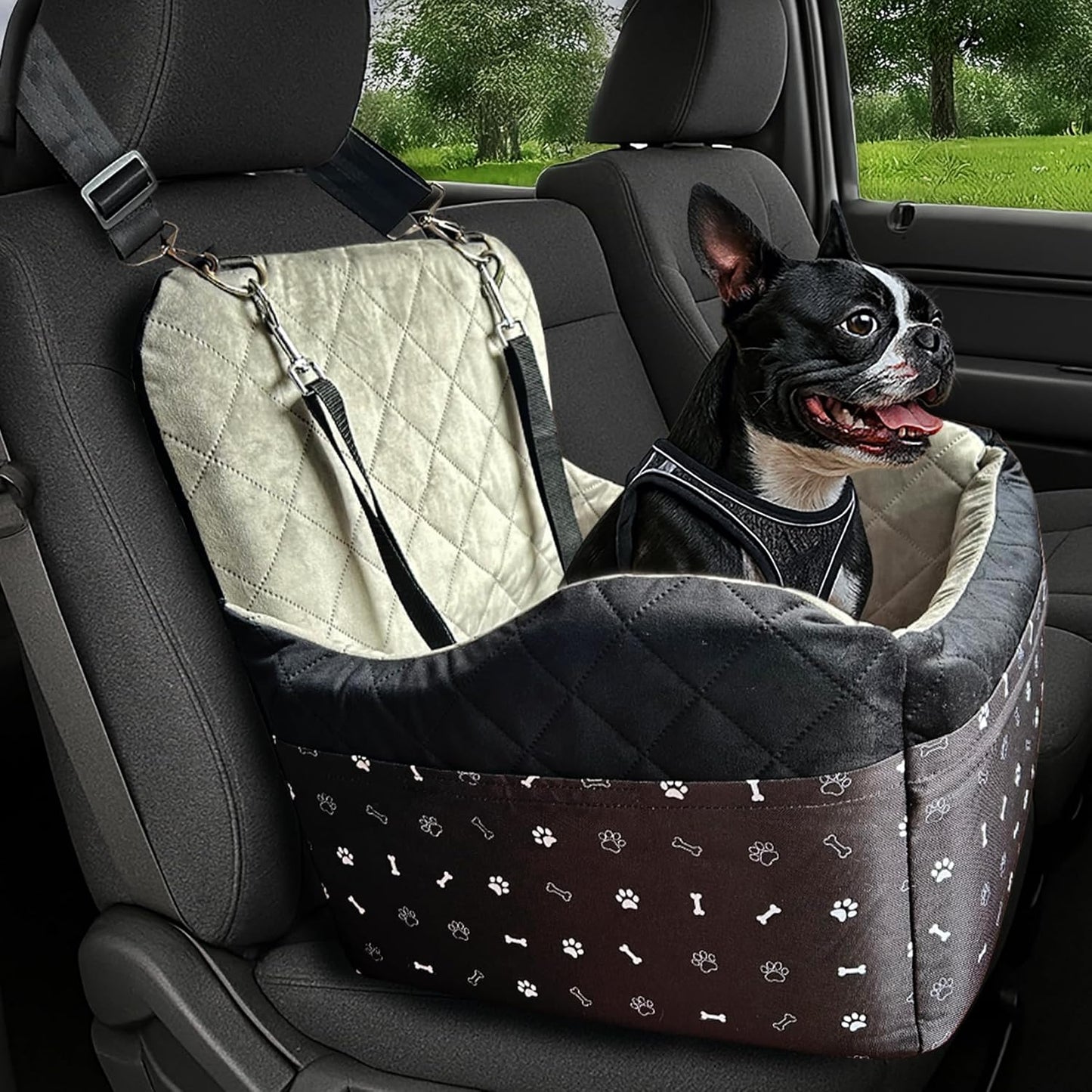 Small Dog Car Seat, Memory Foam Dog Booster Car Seats with