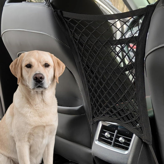 Car Dog Barrier for SUV, Pet Barrier Car Mesh Organizer for