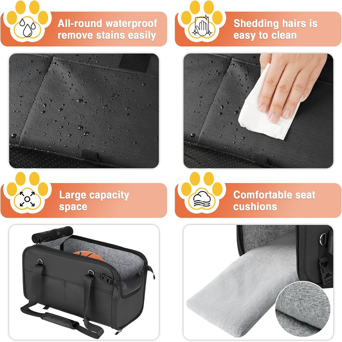 18 lbs Console Dog Car Seat Luxury Center Console Dog Car