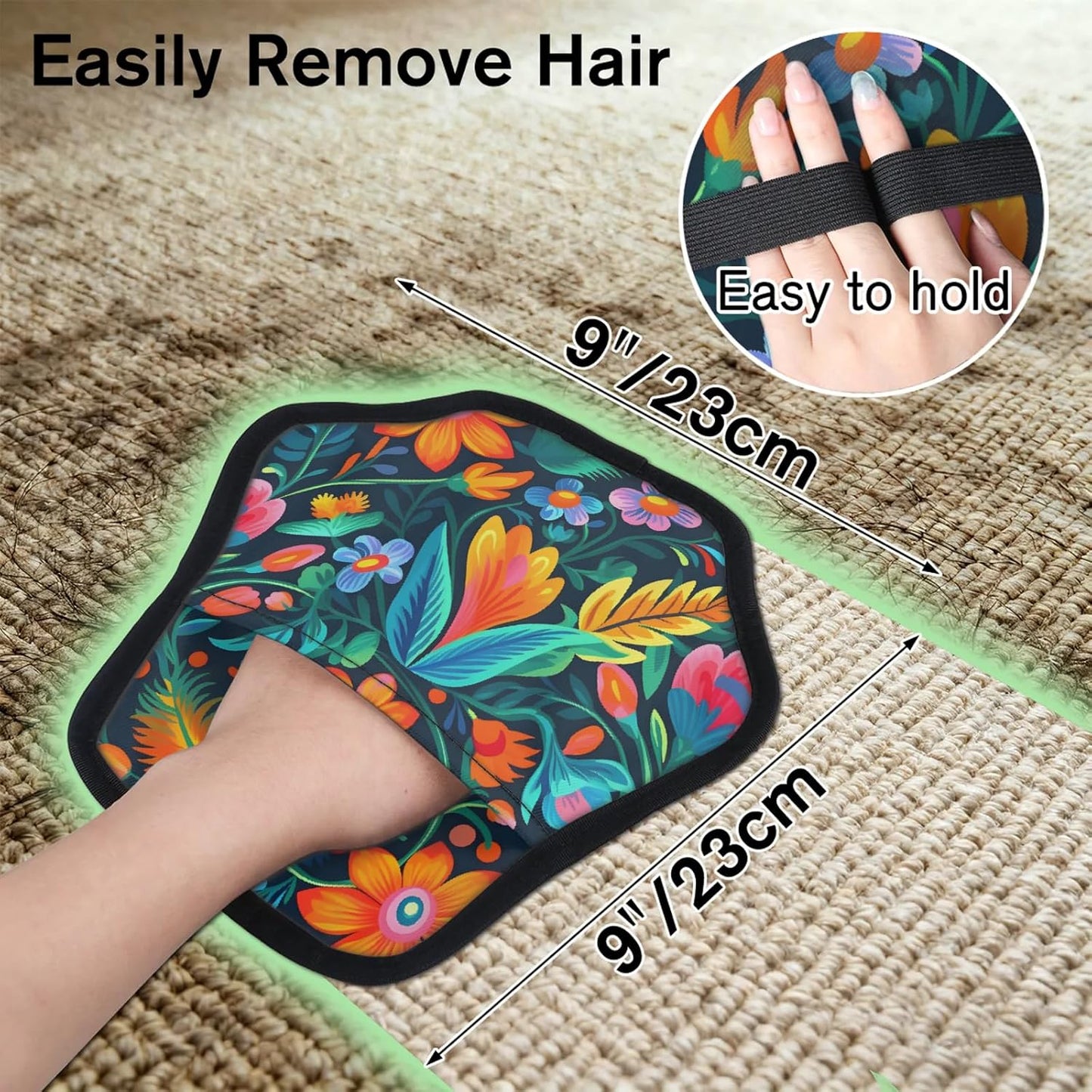 Watercolor Boho Floral 2Pcs Electrostatic Reusable Pet Hair