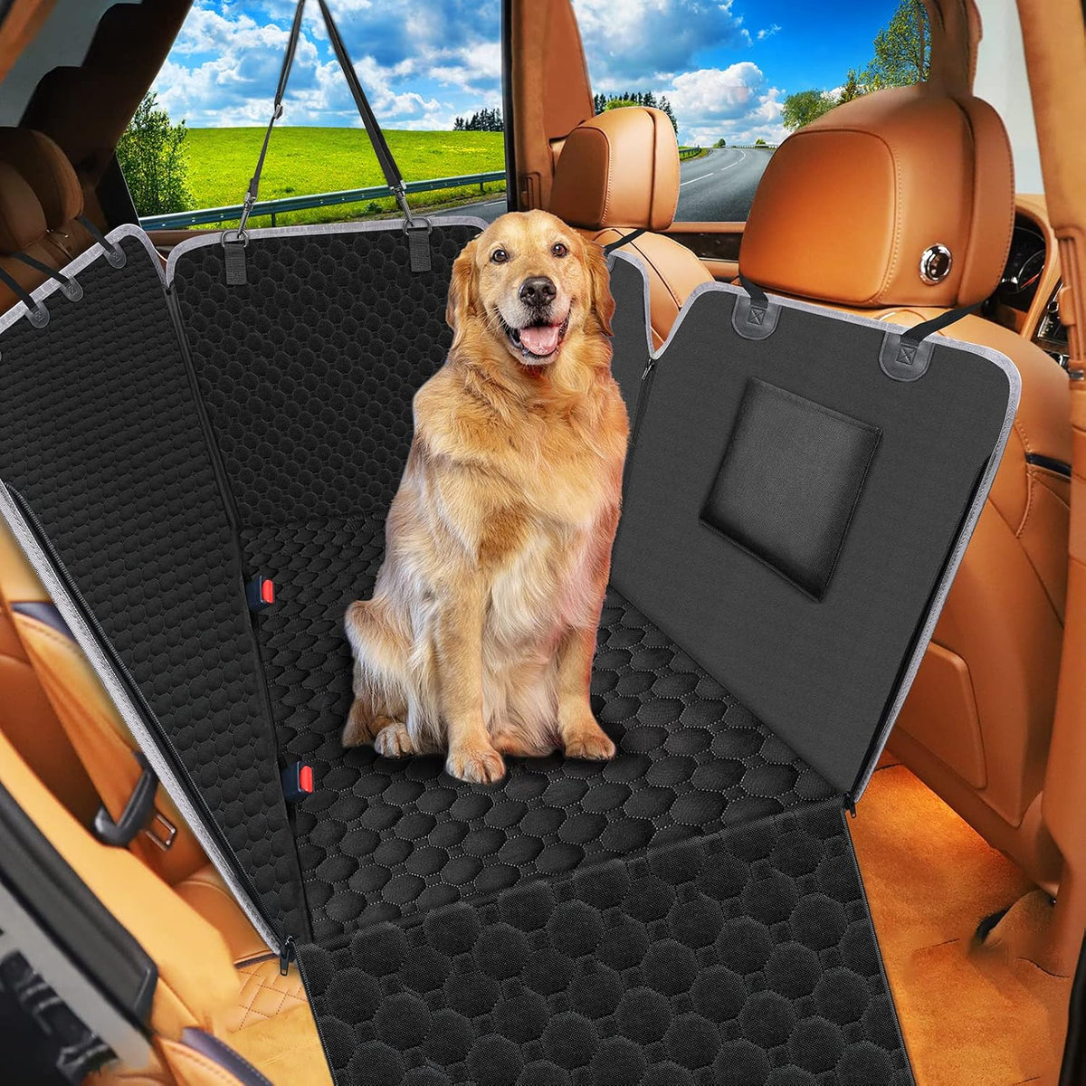 Dog Car Seat Cover, 2025 Upgraded Waterproof &