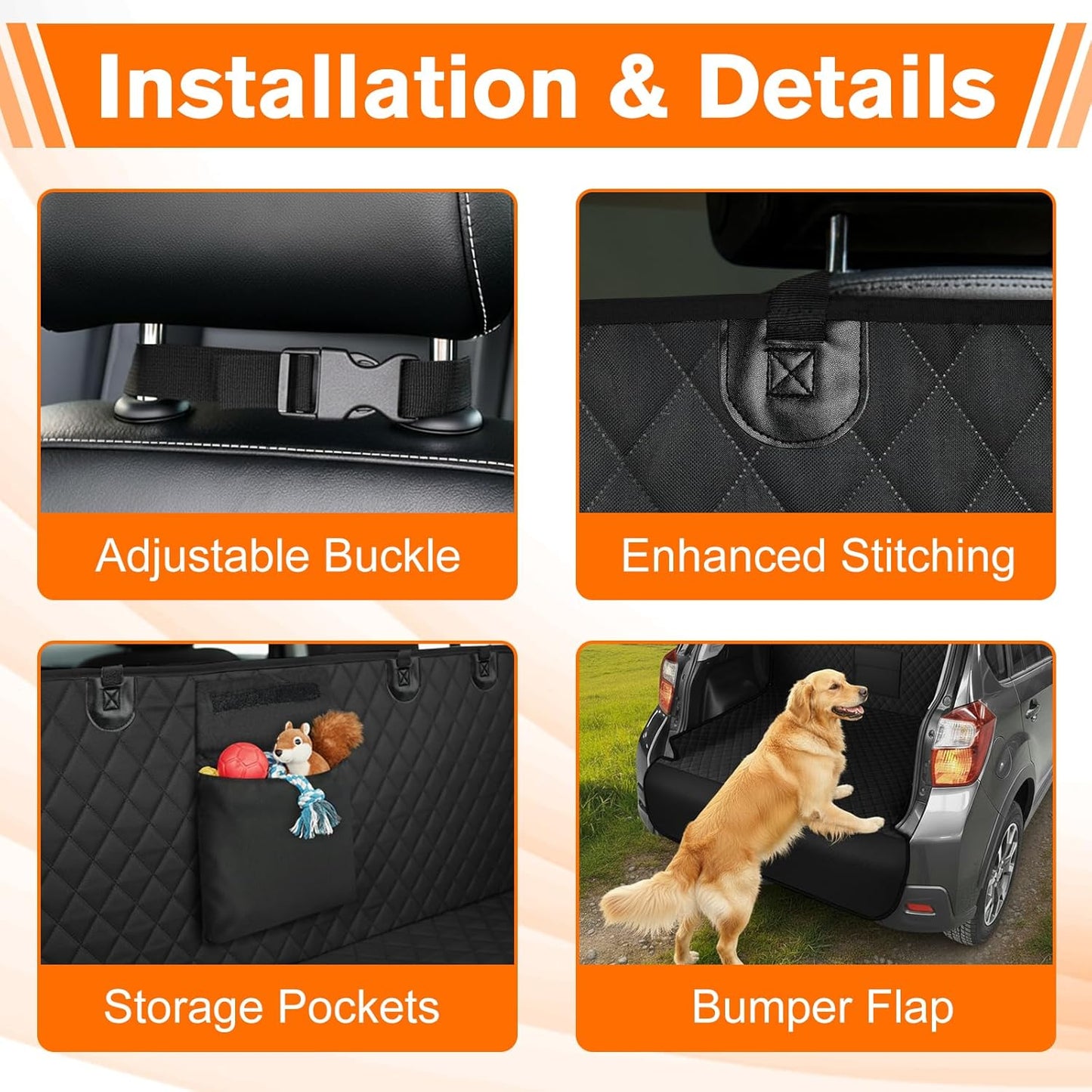 SUV Cargo Liner for Dogs - Waterproof Dog Car Seat Cover