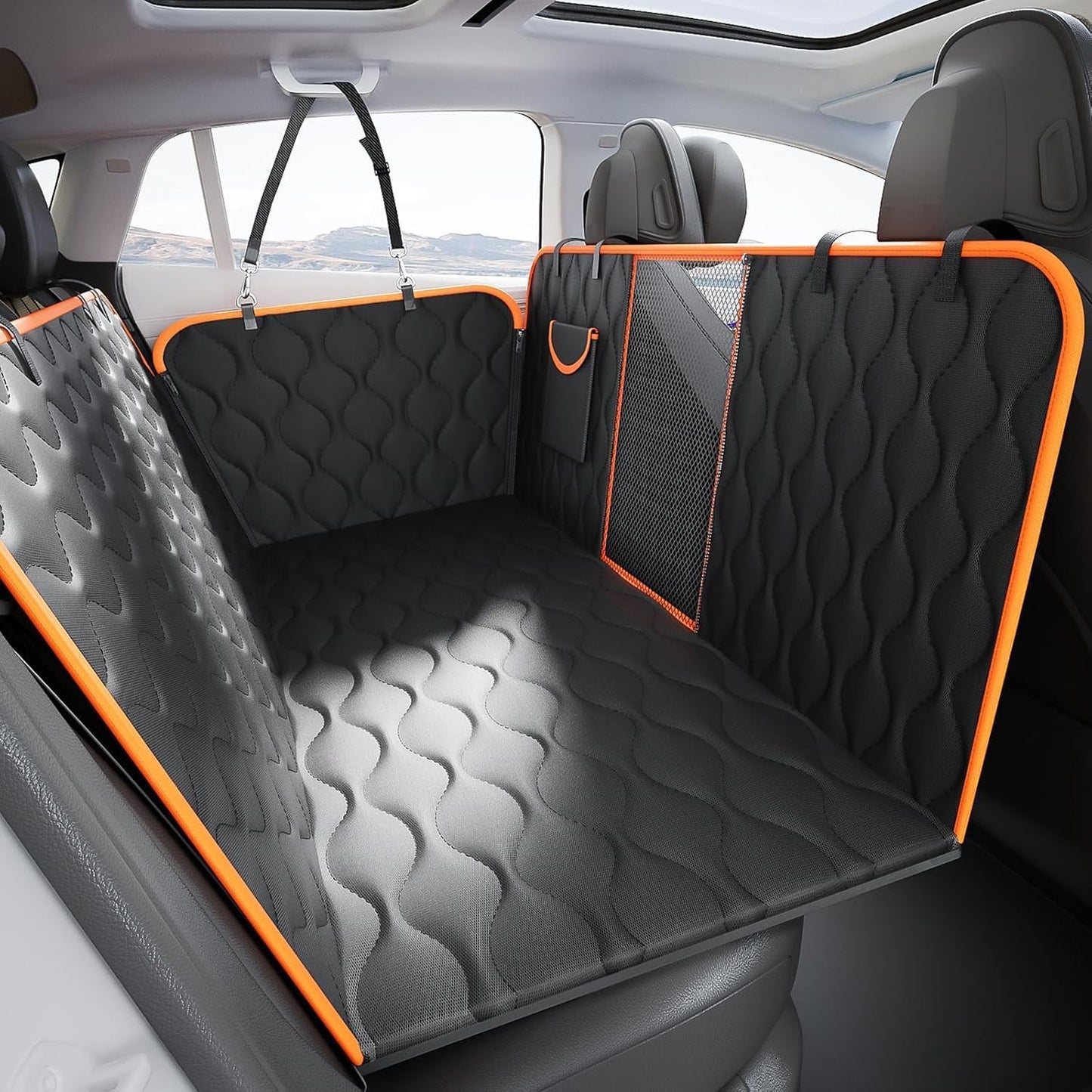 Scratchproof Dog Car Seat Cover For Back Seat, Waterproof
